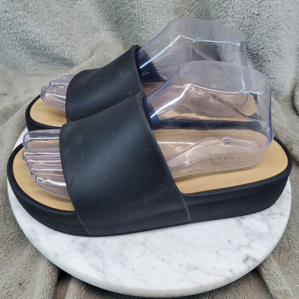 Corky's Shoes Womens Size 7 Black Popsicle Synthetic Platform Slides